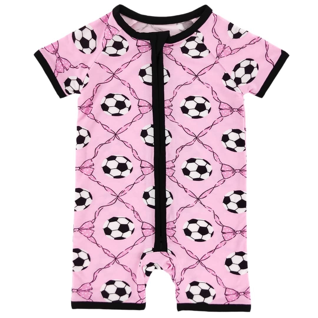 Sweet Soccer Bamboo Short Romper