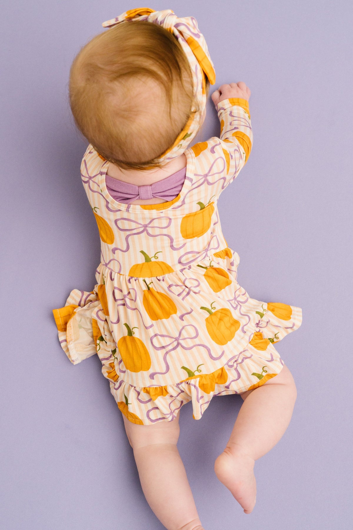 Pumpkin & Bows Bodysuit Bamboo Dress
