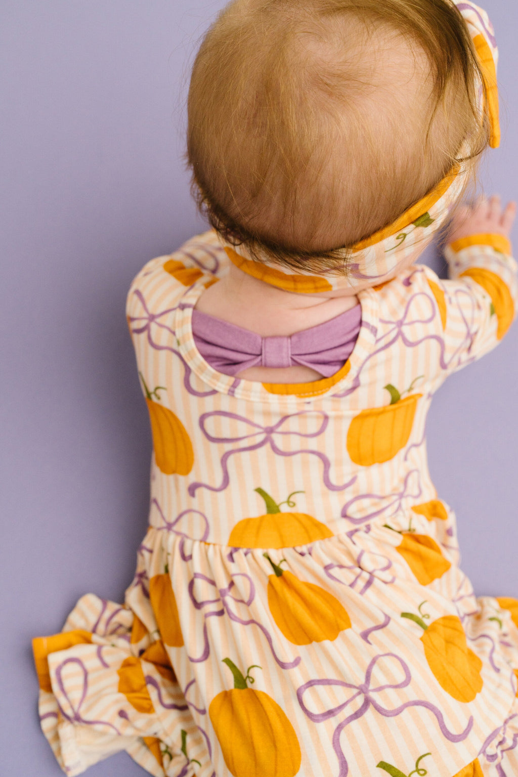 Pumpkin & Bows Bodysuit Bamboo Dress