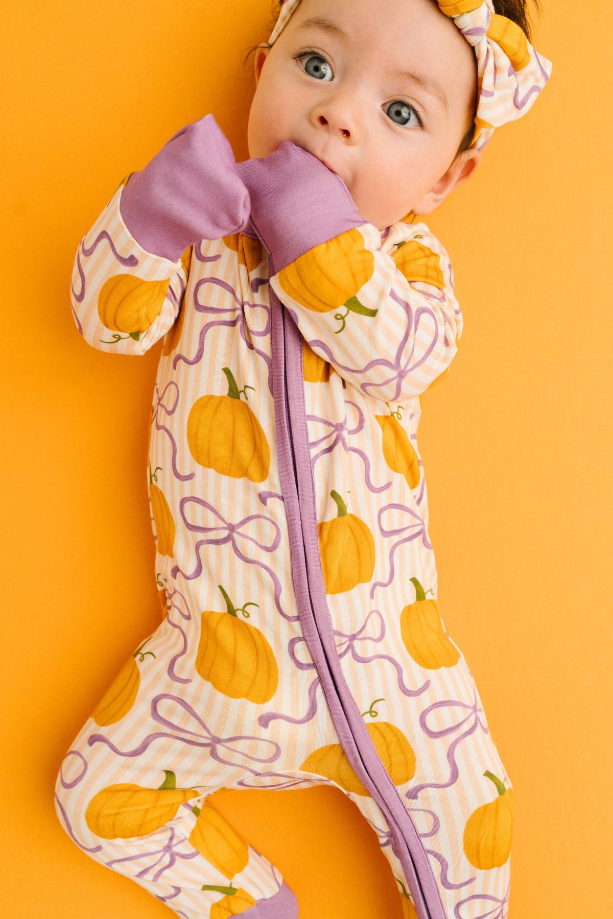 Pumpkin & Bows Bamboo Sleeper