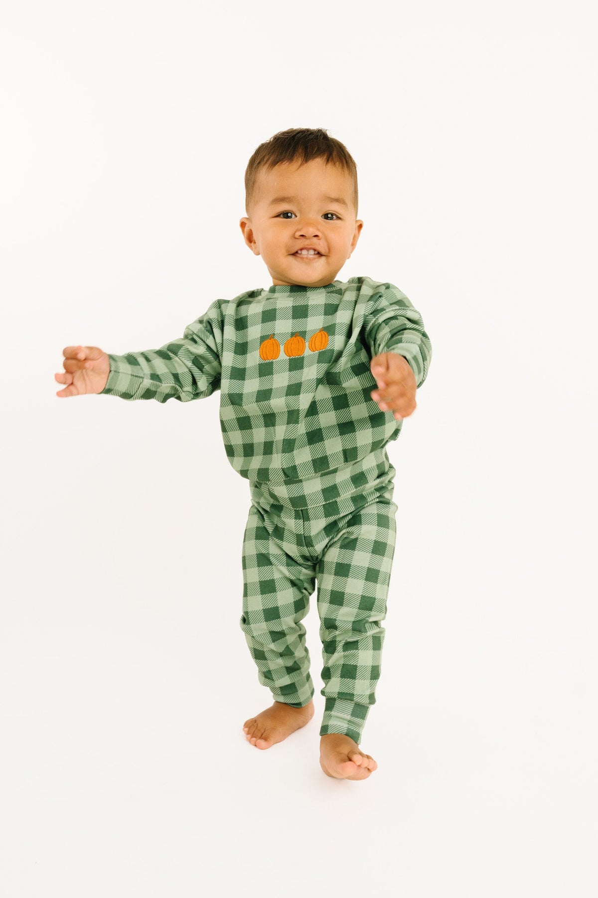 Pumpkin Season Embroidered Crewneck Set