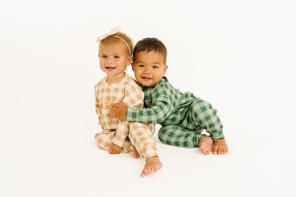 Pumpkin Season Bow Embroidered Crewneck Set