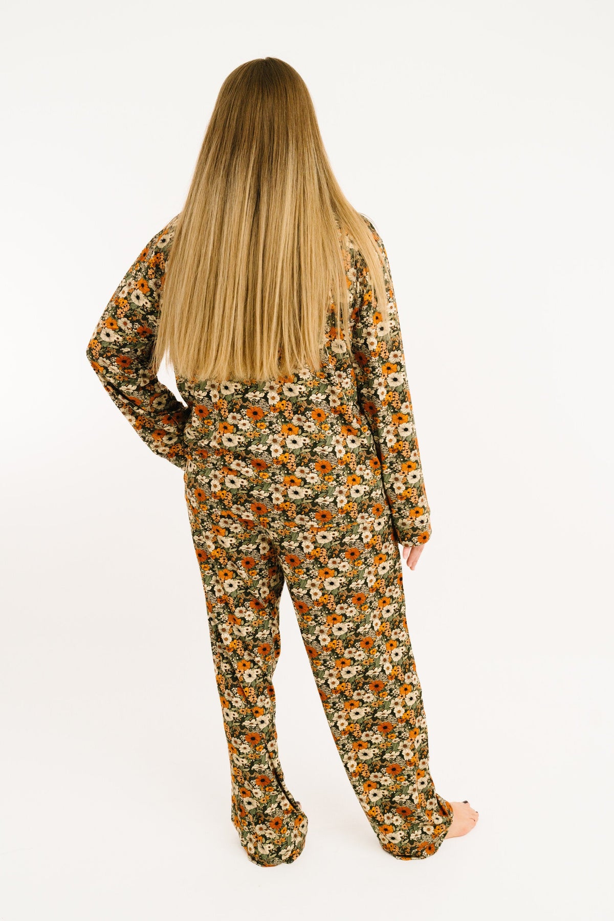 Rustic Blooms Women's Button Up Long Sleeve Set