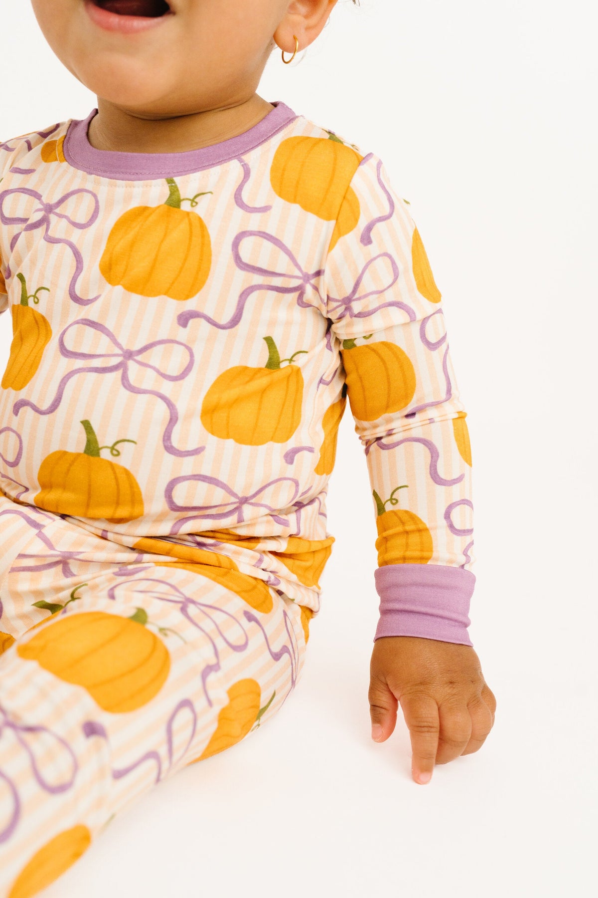 Pumpkin & Bows Bamboo Set