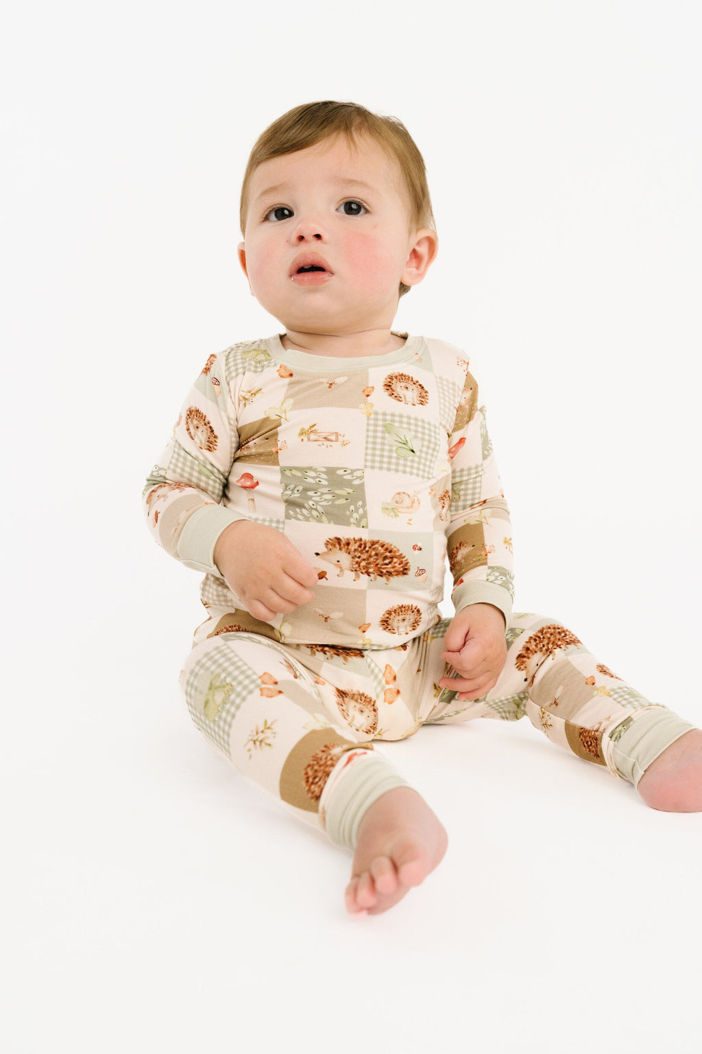 Hedgehog Patchwork Bamboo Set