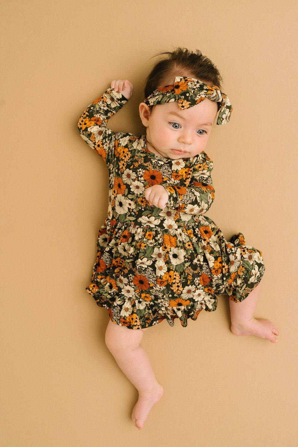 Rustic Blooms Long Sleeve Bodysuit Bamboo Dress